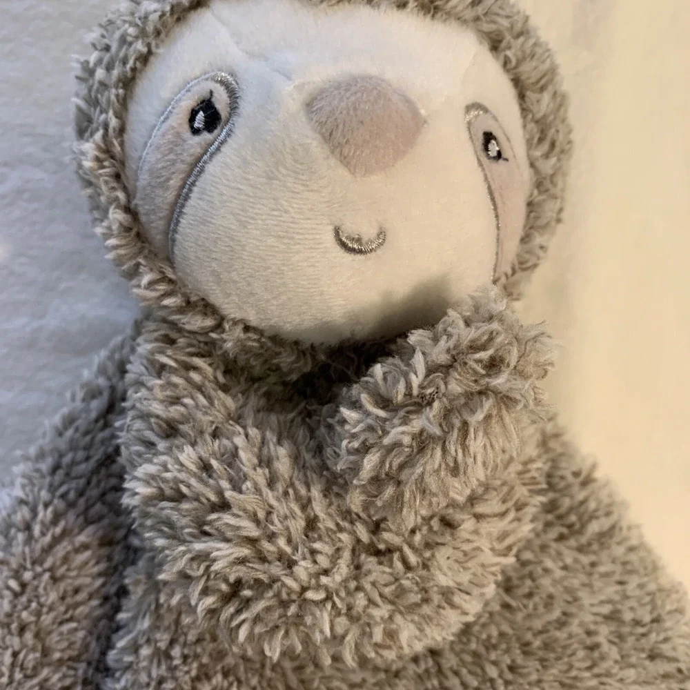 Carters Sloth Security Blanket Plush Velour Baby‎ Stuffed Lovey Toy 67609 NWOT